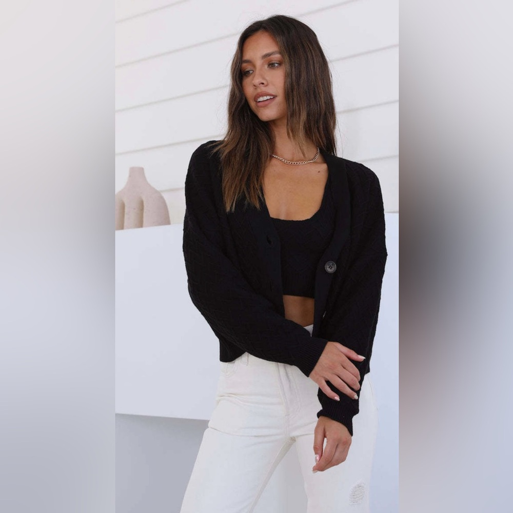 Anthropologie/Charlie Holiday Camila Cardigan in Black